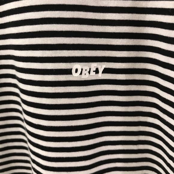 OBEY- Apex Striped Crew Sk8R Shirt (NWT) - Picture 11 of 15